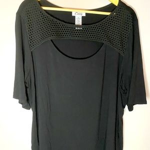 Catherine’s Black Short Sleeve top Size 2x
